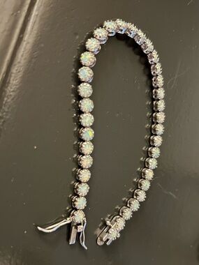 Opal Tennis Bracelet 18k plated gold